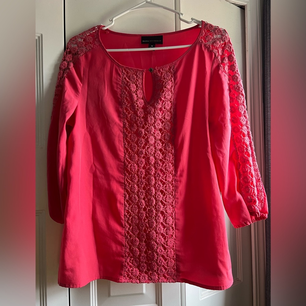 Pink 3/4 Sleeves Blouse